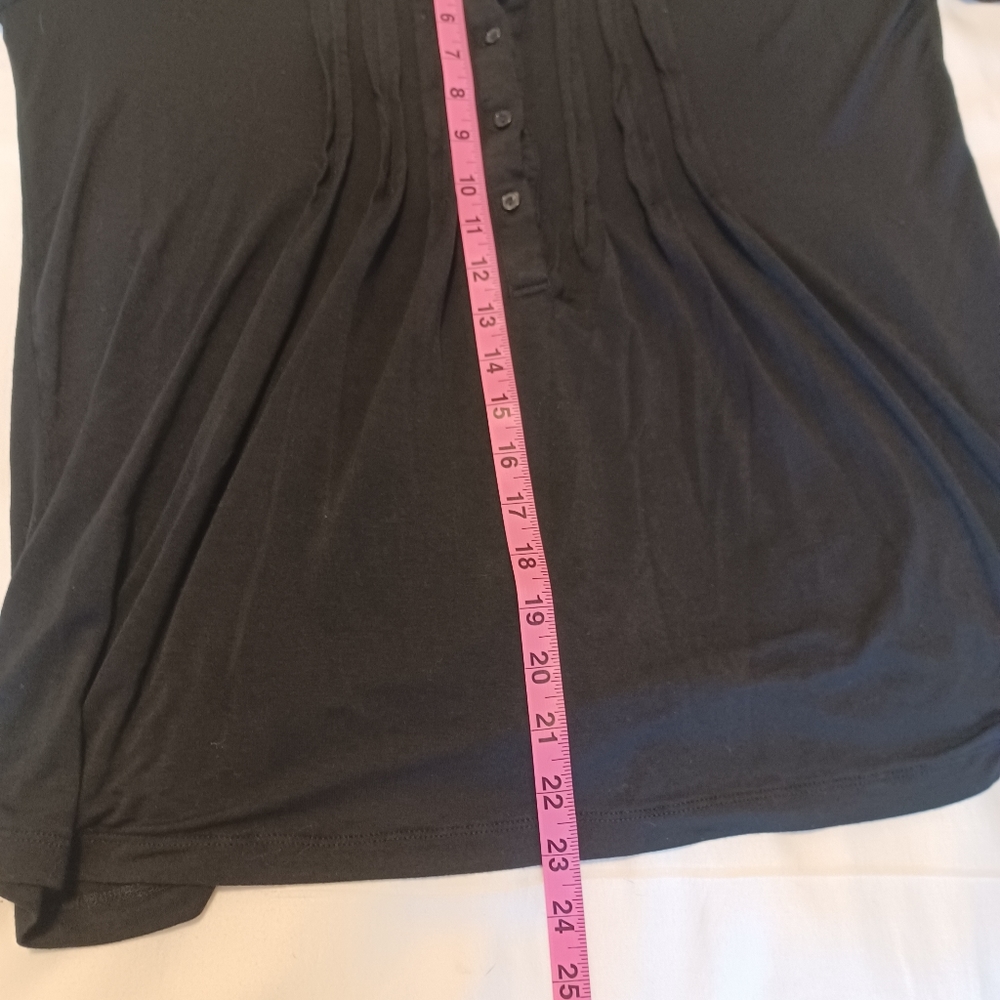 Joseph A Knit Long Sleeve Syretch Knit Tunic Top Blouse Sz Medium Black - Picture 7 of 11